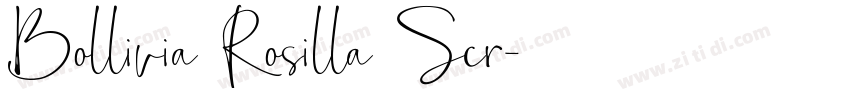 Bollivia Rosilla Scr字体转换